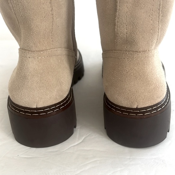 NORDSTROM Noomonie Weather Repellent Leather Suede Tan Lace-Up Boots Size 7 NEW - Picture 11 of 12
